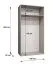 Kleiderschrank | 1 Fach | Farbe: Schwarz | 1 Kleiderstange | Soft-Close-Funktion | 1 Meter breit | Griffe: Gold | ABS-Kanten | Maße: 100 x 52 x 202 cm