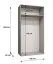 Kleiderschrank / Drehtürenschrank Eiger 09, Farbe: Kaschmir, zwei Türen, eine Kleiderstange, 1 Meter breit, ein Fach, Griffe: Schwarz, Soft-Close-Funktion