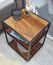Nachtkommode aus Sheesham Massivolz, Farbe: Sheesham - Abmesssungen: 50 x 40 x 35 cm (H x B x T)
