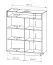 Kommode | Farbe: Kakao / Eiche Cremona | 2 Drehtüren | inkl. LED-Beleuchtung | 7 Fächer | 103 x 40 x 119 cm | Push-to-open Funktion | Highboard | ABS-Kanten