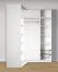 Schrankset für Ankleidezimmer - Set D Aarwangen | Farbe: Platinweiß | Maße: 263 x 55 x 234 cm | offener Kleiderschrank | genügend Fächer | 4 Schubladen