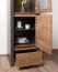 Vitrine Selun 10, Farbe: Eiche Dunkelbraun / Grau - 197 x 50 x 43 cm (H x B x T)