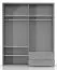 Kleiderschrank | 4 Drehtüren | 2 Schubladen | 4 Fächer | mit 2 Kleiderstangen | 182 cm breit | Farbe: Weiß Abbildung