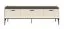 Wohnzimmer - Set B Manono | 4-teilig | Farbe: Creme | LED-Beleuchtung | Soft Close System | Metallbeine