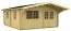 Holz-Gartenhaus 7,45 x 5,48 Meter (inkl. Dach) | 3 Fenster | 70 mm Blockbohlen |natur unbehandelt | Satteldach | inkl. Fußboden | aus nordischer Fichte Abbildung