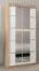 100 cm breiter Kleiderschrank mit 2 Türen | 5 Fächer | Farbe: Sonoma Eiche / Weiß Abbildung
