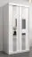 100 cm breiter Kleiderschrank mit 2 Türen | 5 Fächer | Farbe: Weiß Abbildung