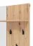 Garderobe mit drei Haken Crina 14, eine Ablagefläche, Spiegel, Farbe: Eiche Artisan, ABS-Kanten, Maße: 132 x 79 x 19,5 cm, für den Vorraum