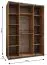 Kleiderschrank / Schiebetürenschrank | 245,5 x 160 x 64 cm | 11 Fächer | 2 Schiebetüren | 2 Kleiderstangen | ABS-Kantenschutz | Farbe: Eiche Artisan