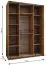 Kleiderschrank / Schiebetürenschrank | Soft-Close | 2 Kleiderstangen | 245,5 x 170 x 64 cm | 11 Fächer | 2 Schiebetüren | Farbe: Eiche Artisan | Spiegel