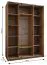 Kleiderschrank / Schiebetürenschrank | Soft-Close | 2 Kleiderstangen | 245,5 x 170 x 64 cm | 11 Fächer | 2 Schiebetüren | Farbe: Eiche Artisan | Spiegel
