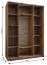 Kleiderschrank / Schiebetürenschrank | 11 Fächer | 245,5 x 170 x 64 cm | Spiegel | Farbe: Weiß | 2 Kleiderstangen | 2 Schiebetüren | 11 Fächer