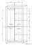 Drehtürenschrank / Kleiderschrank Kundiawa 32, Farbe: Sonoma Eiche hell / Sonoma Eiche dunkel - Abmessungen: 200 x 100 x 58 cm (H x B x T)