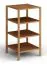 Regal | Massivholz | 3 Fächer | Höhe 80 cm | Eichenholz geölt | Farbe: Eiche | 43 x 43 x 80 cm | Seille 09
