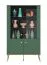 Vitrine Inari 02, Farbe: Waldgrün - Abmessungen: 152 x 92 x 40 cm (H x B x T), mit 4 Türen und 4 Fächern