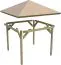 Pavillon SET, Farbe: Natur KDI, mit Schindeln schwarz, Grundfläche 11,3 m²