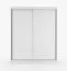 1,6 Meter breiter Kleiderschrank / Schiebetürenschrank | Weiß | Galtee 03 | 160 x 61 x 195 cm | 2 Türen | 6 Fächer | großes Volumen