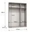 Drehtürenschrank mit 1,5 Meter breite Korab 21, Farbe: Kaschmir, drei Türen, Soft-Close-Funktion, zwei Fächer, Griffe: Kaschmir, zwei Kleiderstangen, Kleiderschrank