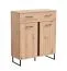 Garderobe Komplett - Set C Crina, 5-teilig, ein Schrank, ein Spiegel, eine Kommode, ein Schuhschrank mit Sitzkissen, eine Garderobe mit Spiegel, ABS-Kantenschutz