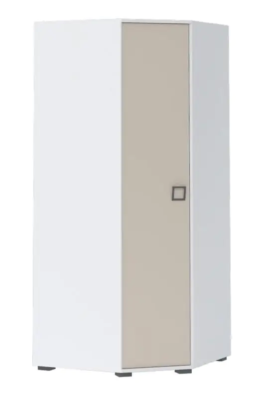 Kleiderschrank / Drehtürenschrank Jugendzimmer Weiß 198x86x86 cm Abbildung