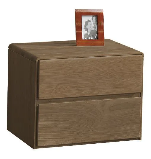  Nachtkommode  Fazenda 25, Farbe: Dunkelbraun, Eiche teilmassiv – 43 x 55 x 38 cm (H x B x T)