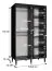 Schlichter Kleiderschrank mit einer Spiegeltür Jotunheimen 255, Farbe: Weiß - Abmessungen: 208 x 120,5 x 62 cm (H x B x T)
