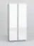 92 cm breiter Kleiderschrank mit 2 Türen | Farbe: Grau / Weiß Abbildung
