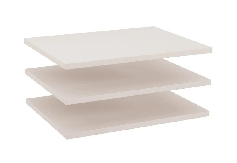 Einlegeboden für Schränke, 3er Set, Farbe: Kaschmir - Abmessungen: 66,8 x 37,8 x 1,6 cm