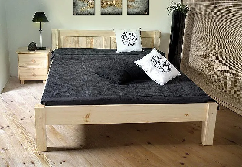 Futonbett Kiefer 140 x 200 cm Natur Abbildung