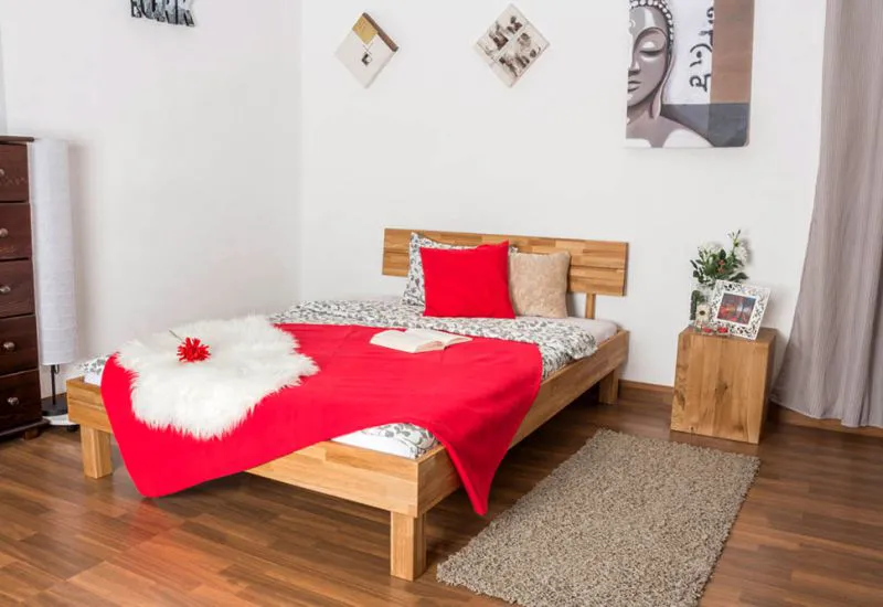 Eiche Futonbett 140 x 200 cm geölt Abbildung