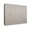 Drehtürenschrank mit 2,5 Meter breite Korab 43, Farbe: Kaschmir, fünf Türen, Soft-Close-Funktion, drei Fächer, Griffe: Kaschmir, drei Kleiderstangen, Kleiderschrank