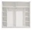 Breiter Schiebetürenschrank / Kleiderschrank Kule 07, Farbe: Weiß, zwei Kleiderstangen, 10 Fächer, gute Verarbeitung, Maße: 210 x 217 x 62,5 cm