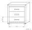 Kommode Kundiawa 05, Farbe: Sonoma Eiche hell / Sonoma Eiche dunkel - Abmessungen: 85 x 80 x 40 cm (H x B x T)