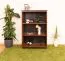 Regal Mojokerto 11, Farbe: Walnuss / Schwarz - Abmessungen: 121 x 80 x 39 cm (H x B x T)