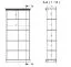 Vitrine Badile 08, Farbe: Kiefer Weiß / Braun - 187 x 87 x 39 cm (H x B x T)