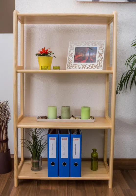 Standregal, 70 cm breit, Kiefer Holz-Massiv, Farbe: Natur Abbildung