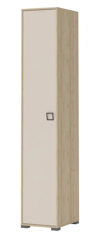 44 cm breiter Kleiderschrank mit 1 Tür | Kleiderstange | Farbe: Buche Abbildung