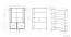 Vitrine Roanoke 03, Farbe: Weiß / Weiß Glanz - Abmessungen: 152 x 92 x 40 cm (H x B x T), mit 4 Türen und 4 Fächern