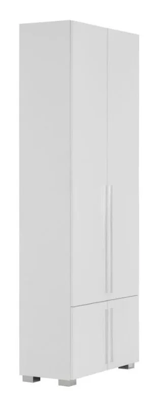 Drehtürenschrank/ Kleiderschrank Burgos 01, Farbe: Weiß - 215 x 80 x 38 cm (H x B x T)