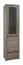 Vitrine Selun 10, Farbe: Eiche Trüffel - 197 x 50 x 43 cm (H x B x T)