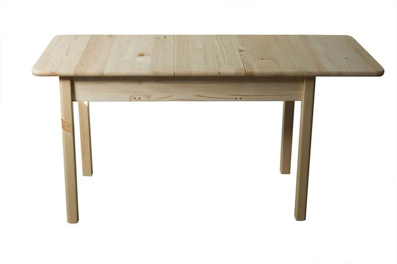 Küchentisch 145x90 cm Kiefer massiv, Ausziehbar auf 210, Farbe: Natur Abbildung