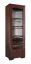 Robuster Barschrank Krasno 05, Eiche Massivholz, zwei Fächer, zwei Glasaufhänger, Maße: 193 x 61 x 53 cm, System mit drehbaren Regalen
