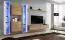 Wohnwand im edlen Design Balestrand 252, Farbe: Weiß / Eiche Wotan - Abmessungen: 180 x 330 x 40 cm (H x B x T), mit fünf Türen