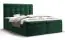 Schlichtes Boxspringbett mit weichen Veloursstoff Pirin 77, Farbe: Grün - Liegefläche: 140 x 200 cm (B x L)