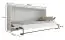 Schrankbett Namsan 01 horizontal, Farbe: Weiß matt - Liegefläche: 90 x 200 cm (B x L)
