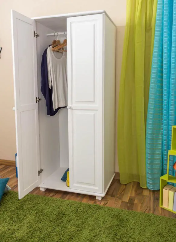 schmaler Schrank, Farbe: Weiß 190x80x60 cm Abbildung