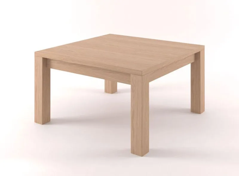 Wohnzimmertisch Eiche massiv Natur 50x60x60 cm, Massivholz-Couchtisch aus Holz Abbildung
