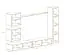 Schlichte Wohnwand Balestrand 115, Farbe: Grau - Abmessungen: 180 x 280 x 40 cm (H x B x T), mit fünf Türen