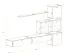 Wohnwand im edlen Design Balestrand 299, Farbe: Eiche Wotan / Weiß - Abmessungen: 200 x 310 x 40 cm (H x B x T), mit 10 Fächern