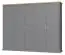 291 cm breiter Kleiderschrank mit 5 Türen | Farbe: Grau Abbildung
